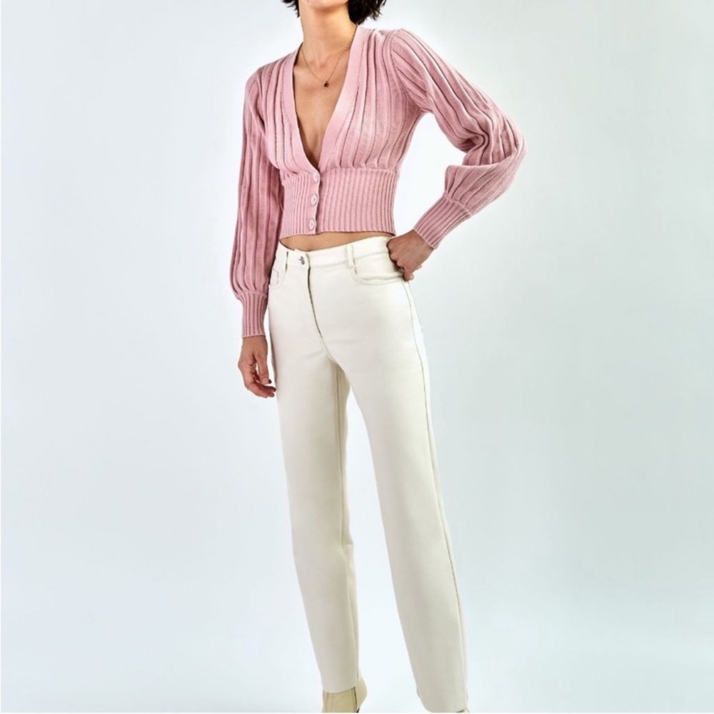 Aritzia Wilfred Plunge Front Cardigan • Size Large - Picture 2 of 10